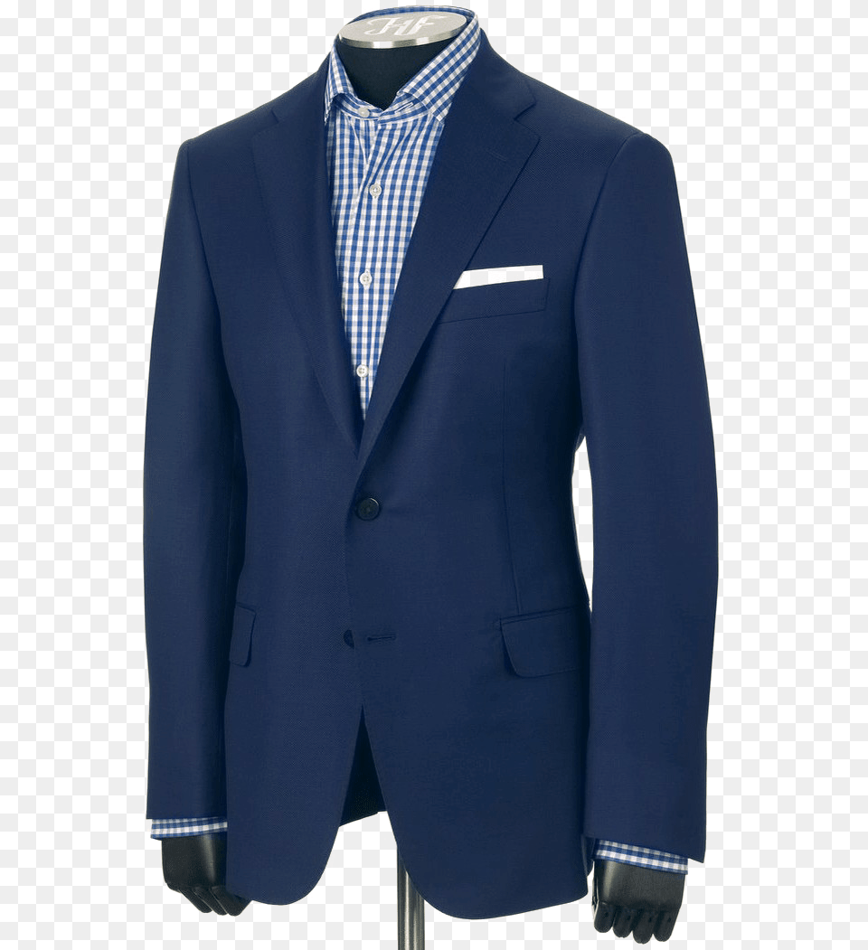 Navy Blue Blazer Transparent Hickey Freeman Mini Herringbone Navy Suit, Clothing, Coat, Formal Wear, Jacket Png Image