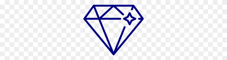 Navy Blue Diamond Icon, Gray, Lighting Free Png Download