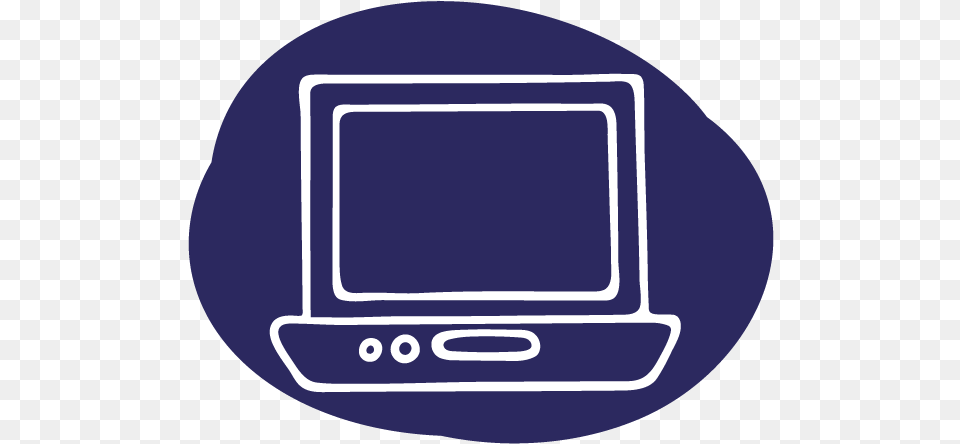 Navy Blue Laptop Icon Circle, Computer Hardware, Electronics, Hardware, Monitor Free Png Download
