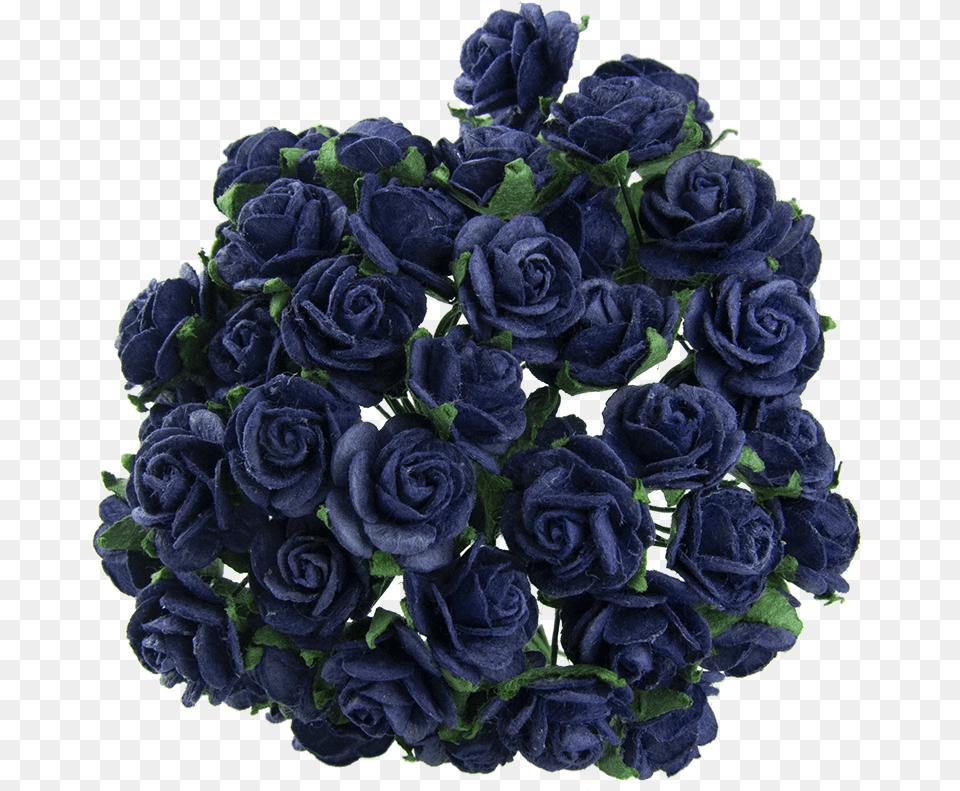 Navy Blue Mulberry Paper Open Roses Floribunda, Flower, Flower Arrangement, Flower Bouquet, Plant Png Image
