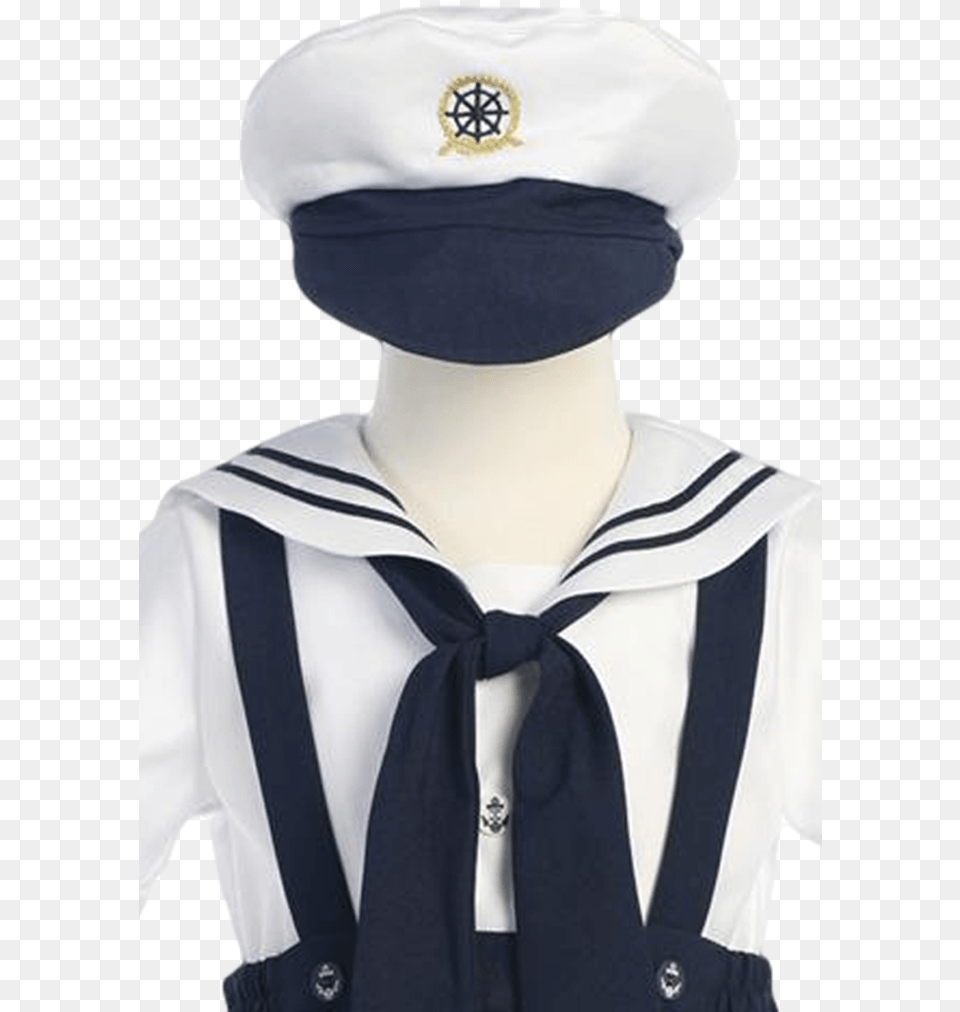 Navy Blue Nautical Suspender Shorts 4 Pc Spring Outfit Lito White Sailor Top Wnavy Shorts, Person, Sailor Suit, Adult, Male Png Image