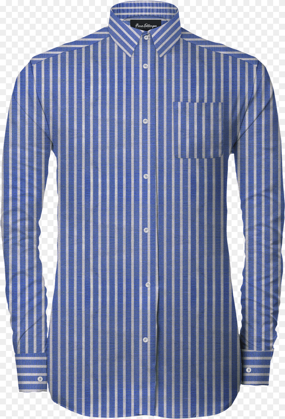 Navy Blue Stripes, Clothing, Dress Shirt, Long Sleeve, Shirt Png Image