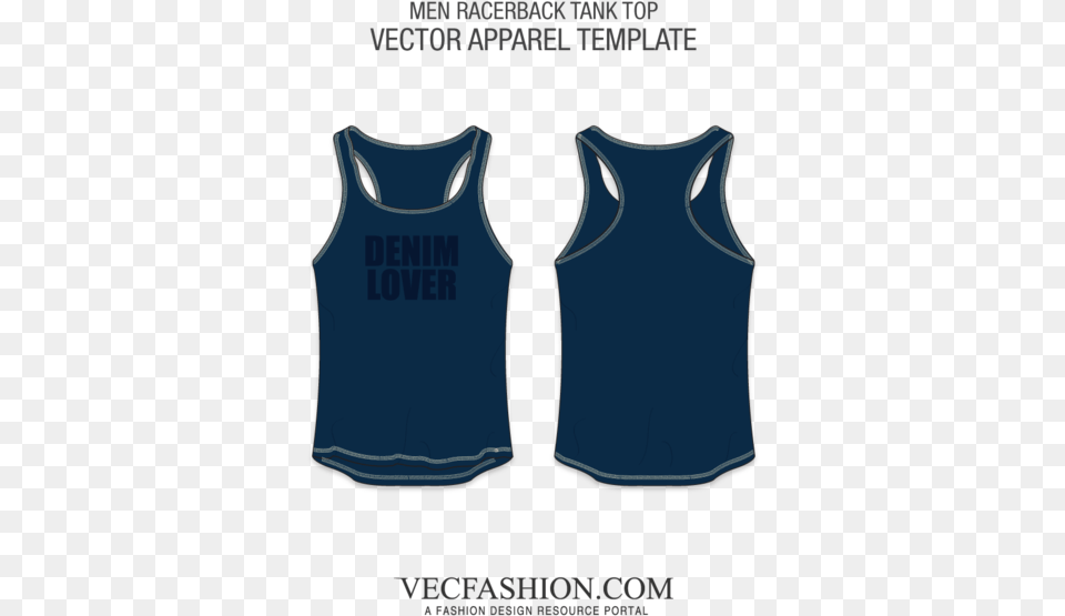 Navy Blue Tank Top Template, Clothing, Tank Top Png Image