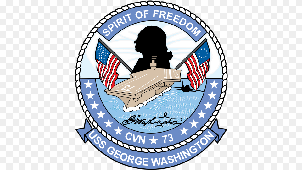 Navy Carrier Ship Cvn 73 Uss George Washington Sticker Uss George Washington, Badge, Logo, Symbol, Emblem Png Image