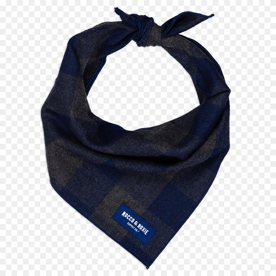 Navy Charcoal Flannel Rocco Roxie Supply Co, Clothing, Scarf, Bib, Person Png