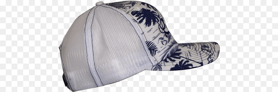 Navy Island Print Wwhite Mesh Back Rip A Lip Cap Baseball Cap, Baseball Cap, Clothing, Hat Free Png