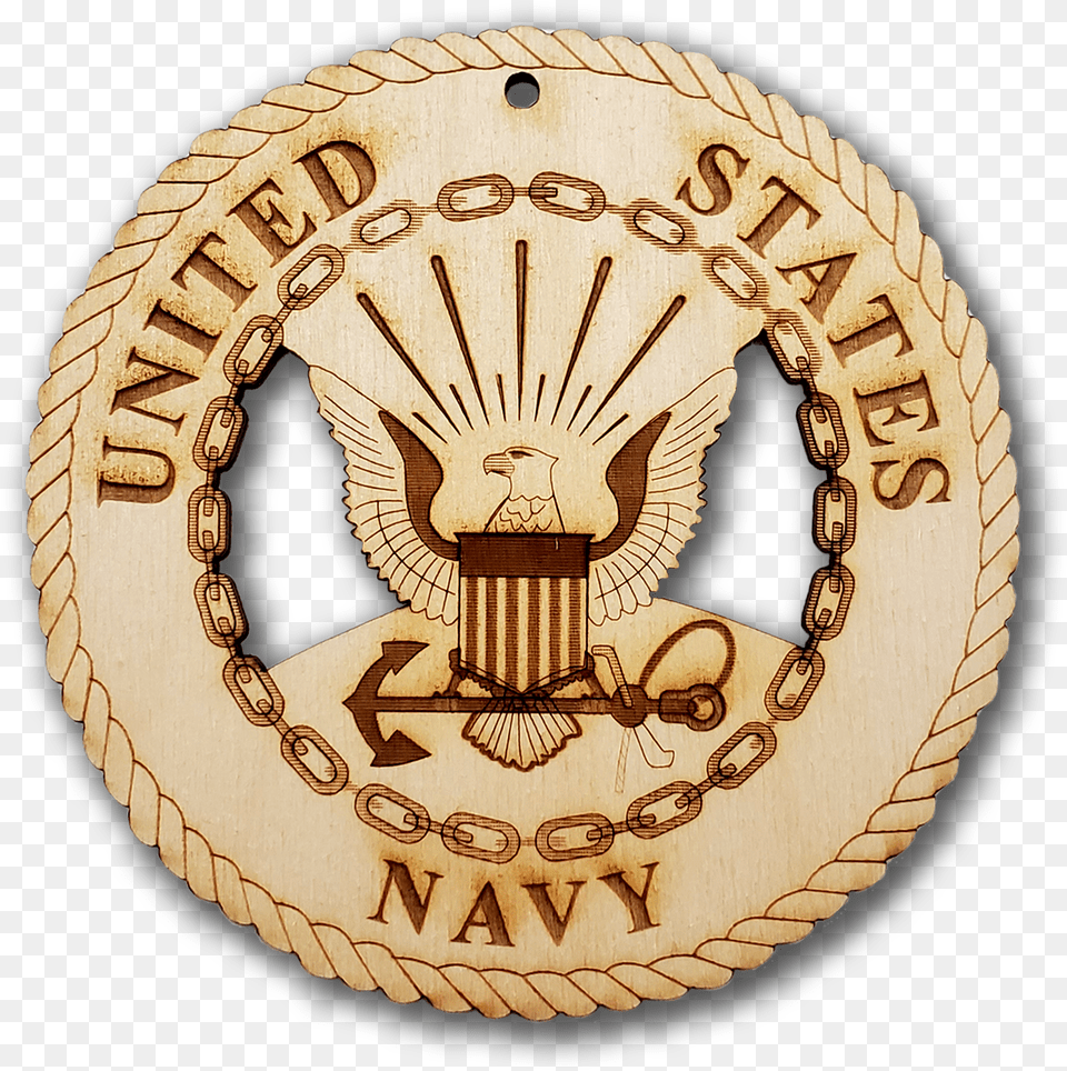 Navy Logo Ornament Solid, Badge, Symbol, Gold, Emblem Free Transparent Png