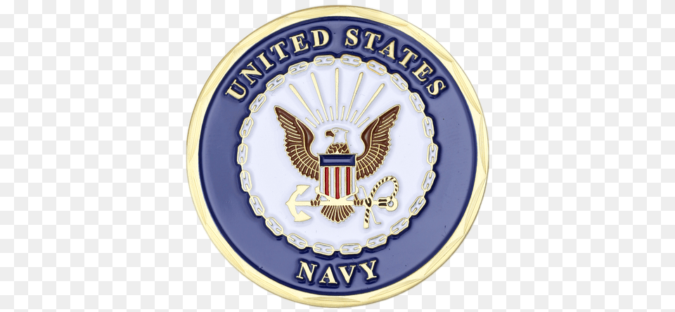 Navy Logo Ships Challenge Coin U Us Navy Emblem America39s Navy Challenge Coin, Badge, Symbol Png