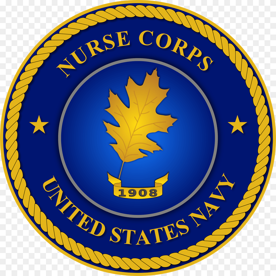 Navy Nurse Corps Logo Clipart, Leaf, Plant, Badge, Emblem Free Png
