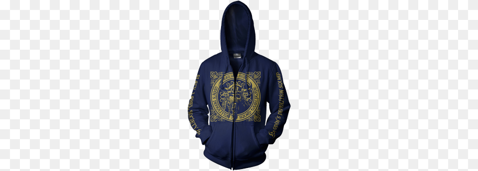 Navy Odin Hoodie Wrestlemania 31 Hoodie, Clothing, Knitwear, Sweater, Sweatshirt Png Image