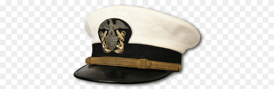 Navy Officer39s Service Cap With White Cover Commander In Chief Hat, Baseball Cap, Clothing, Captain, Logo Free Png Download