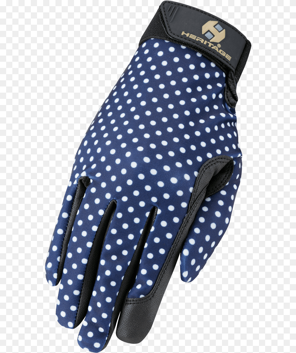 Navy Polka Dots 4 Size Heritage Performance Graphic Print Horse Stretch, Clothing, Glove, Accessories, Baseball Png