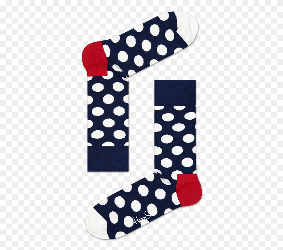 Navy Red Cotton Crew Socks Big Dot Pattern Happy Socks, Polka Dot Png Image