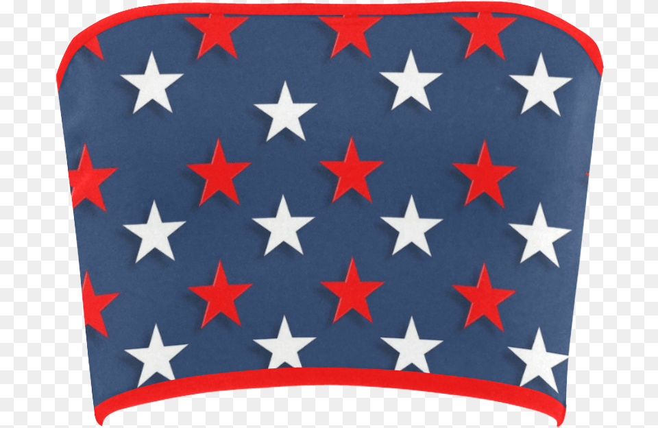 Navy Red White Stars Bandeau Top Nj Agriculture License Plate, Cushion, Flag, Home Decor, Pillow Free Png