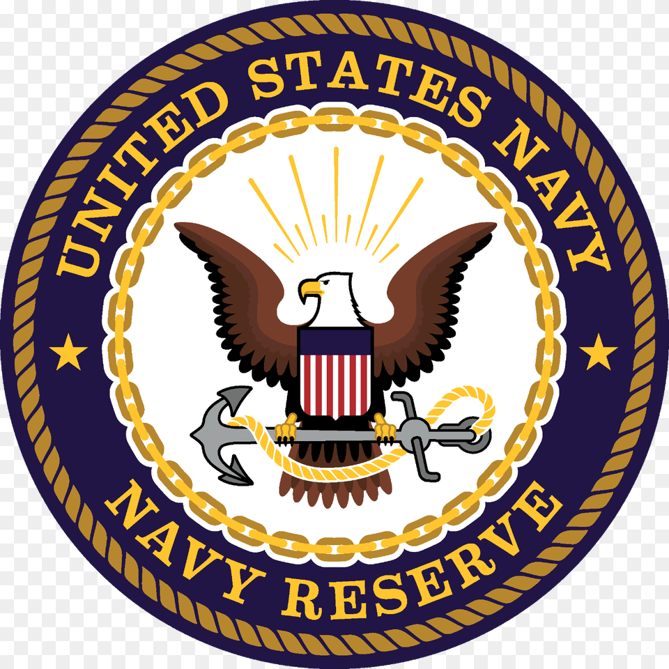 Navy Reserve Seal Color, Badge, Emblem, Logo, Symbol Png Image