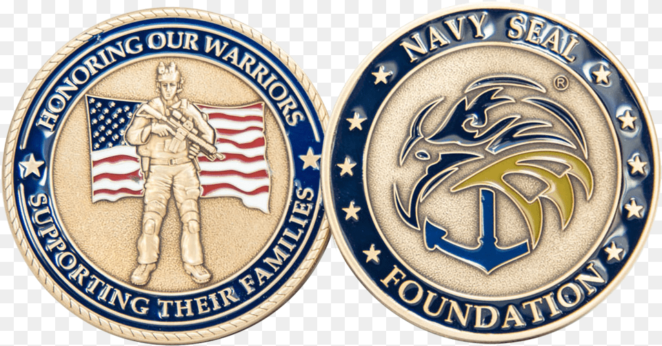 Navy Seal Foundation, Person, Emblem, Symbol, Coin Free Transparent Png