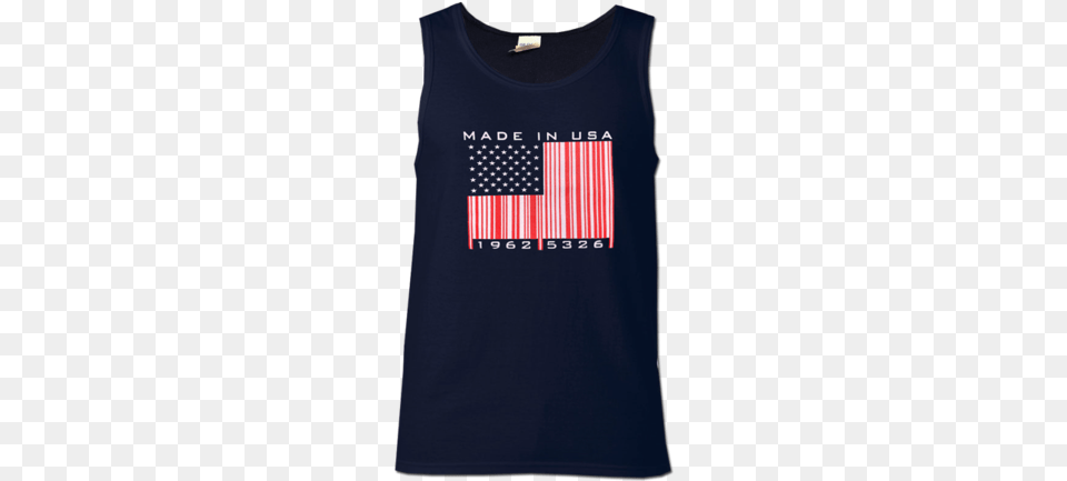 Navy Tank Top Made In Usa Top, Clothing, Tank Top, T-shirt, American Flag Free Png