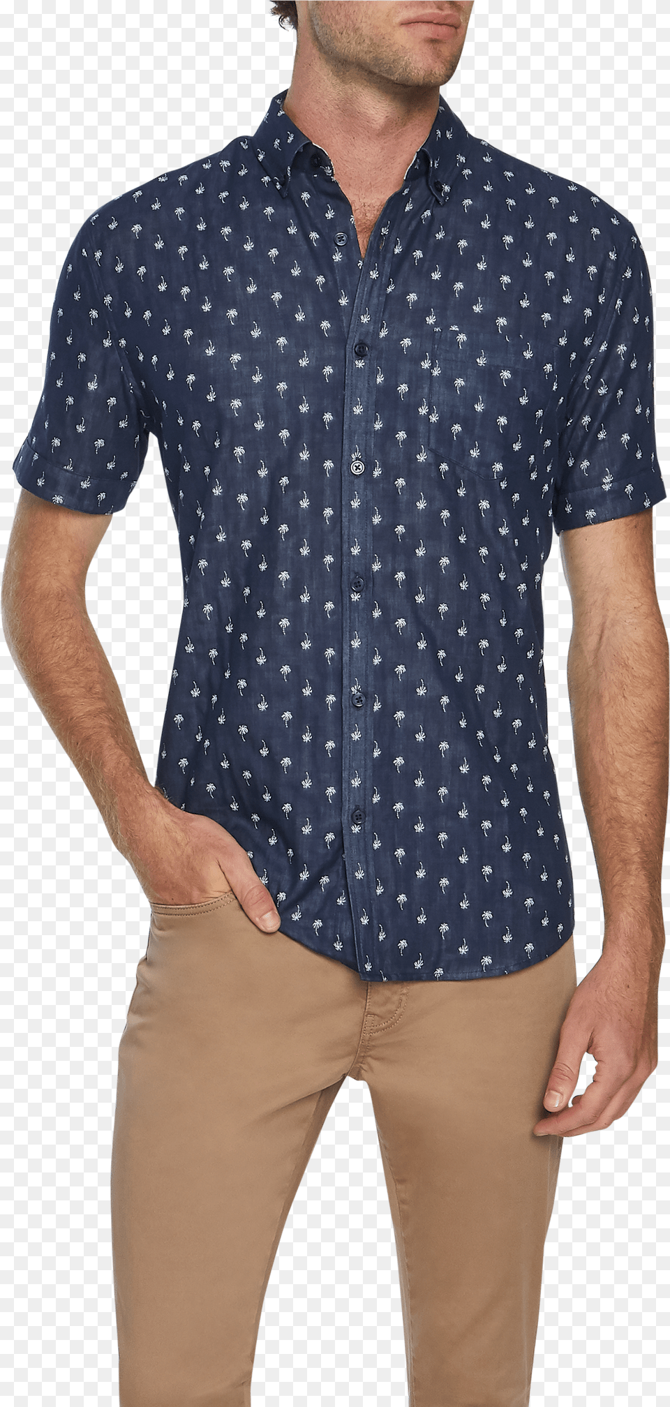 Navy Two Face Palm Shirt Gentleman Free Transparent Png