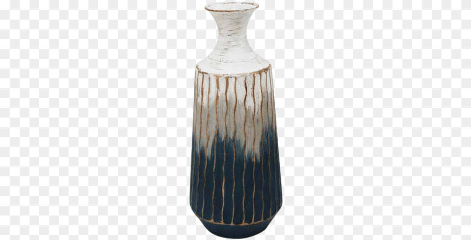 Navy White Brush Stroke Vase 41cm Vase, Jar, Pottery, Art, Porcelain Free Png Download