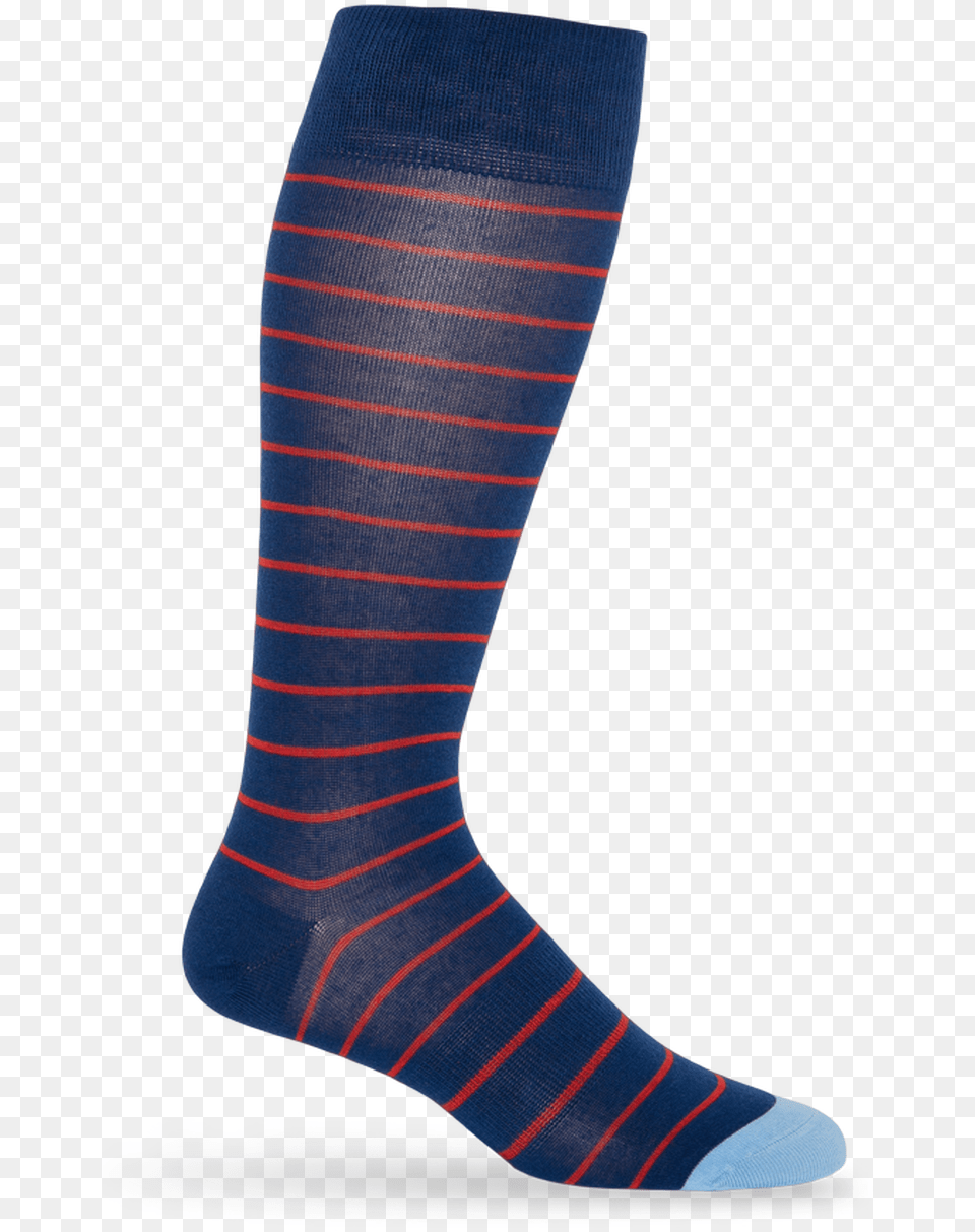 Navy Wide Stripe Sock, Clothing, Hosiery Png Image