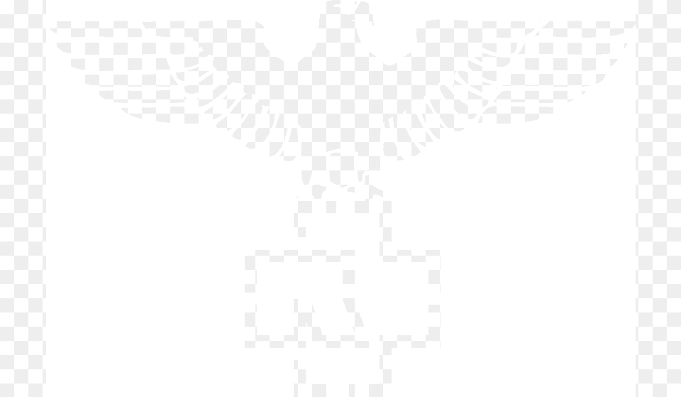 Nazi Eagle With Iron Cross, Emblem, Stencil, Symbol, Animal Png Image