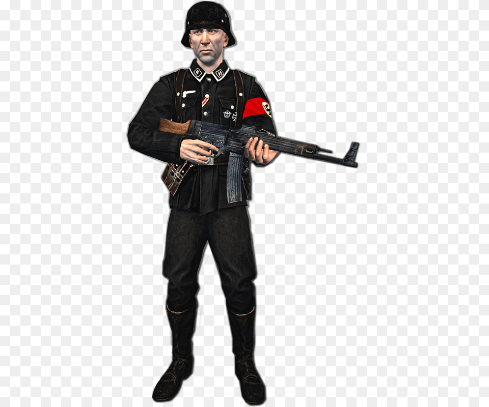 Nazi Soldier Infantryman Clipart, Firearm, Gun, Rifle, Weapon Png