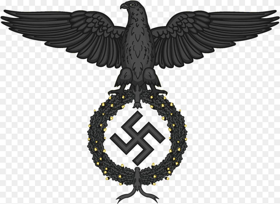 Nazi Ss Eagle White Supremacist Eagle Symbol, Animal, Bird Free Png