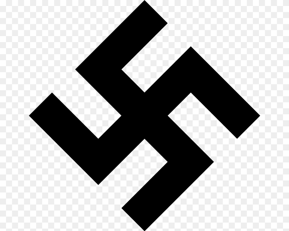 Nazi Swastika Clean, Gray Png