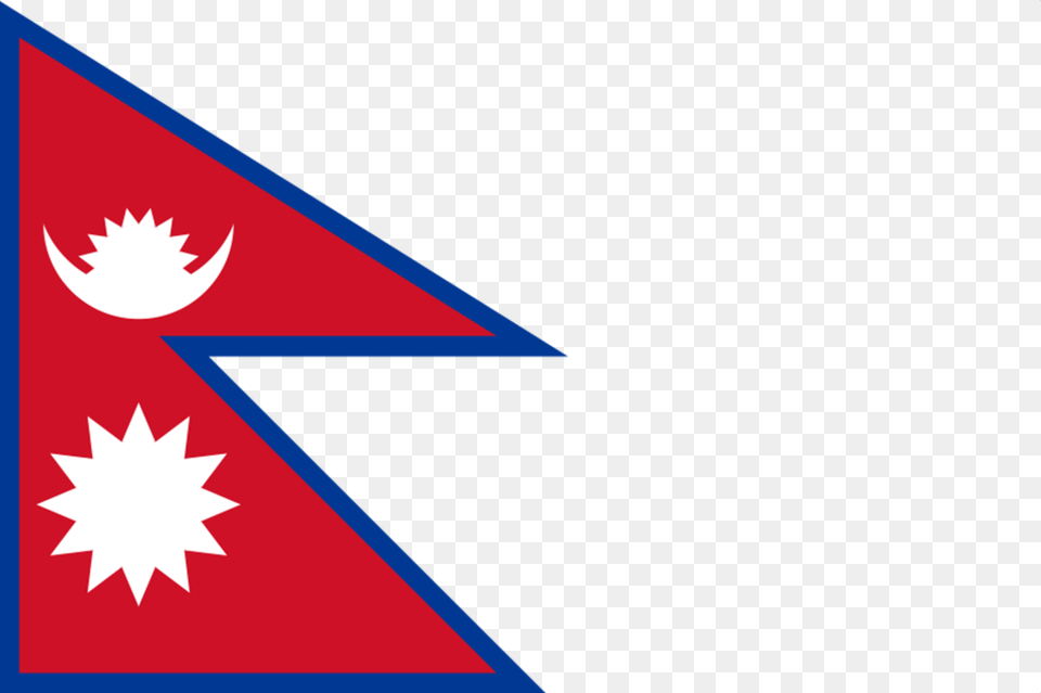 Nb Gurung Flag Of Nepal, Triangle, Logo, Symbol Free Transparent Png