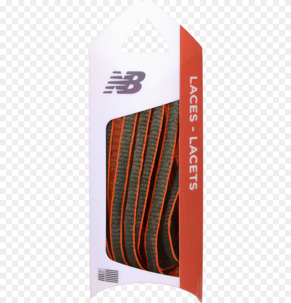 Nb Piped Oval Grey Amp Neon Orange Athletic Shoelace New Balance, Accessories, Strap, Woven, Formal Wear Png Image