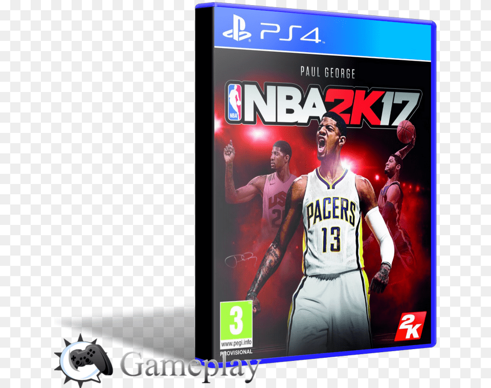 Nba 2k17 Ps4 Cover Download Nba, Person, People, Adult, Man Free Png