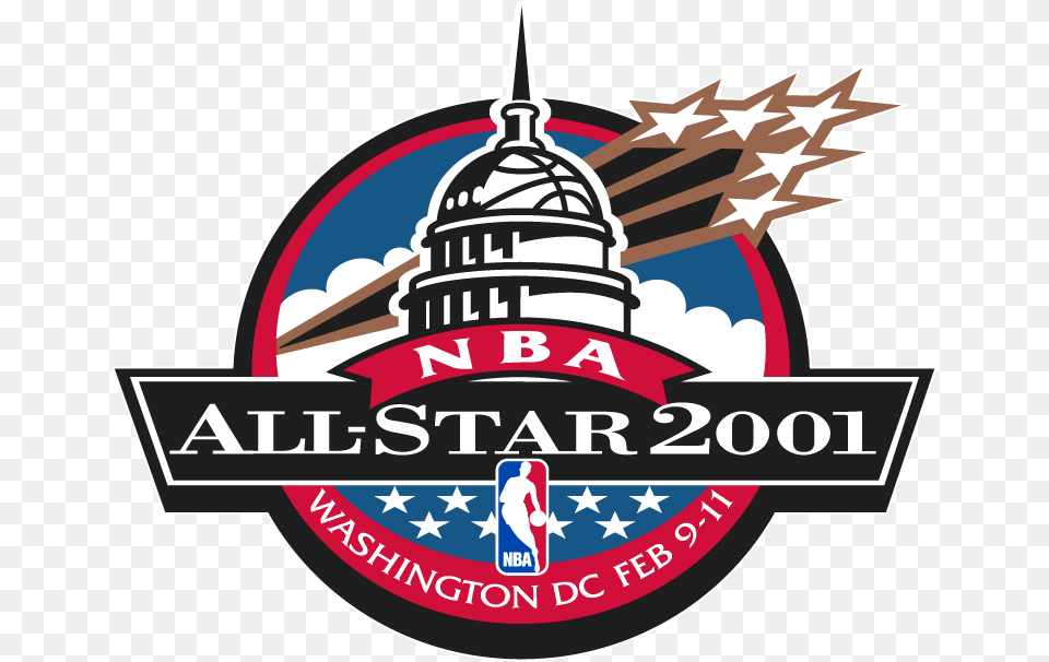 Nba All Star Game Primary Logo National Basketball 2001 Nba Game, Emblem, Symbol, Architecture, Building Free Png