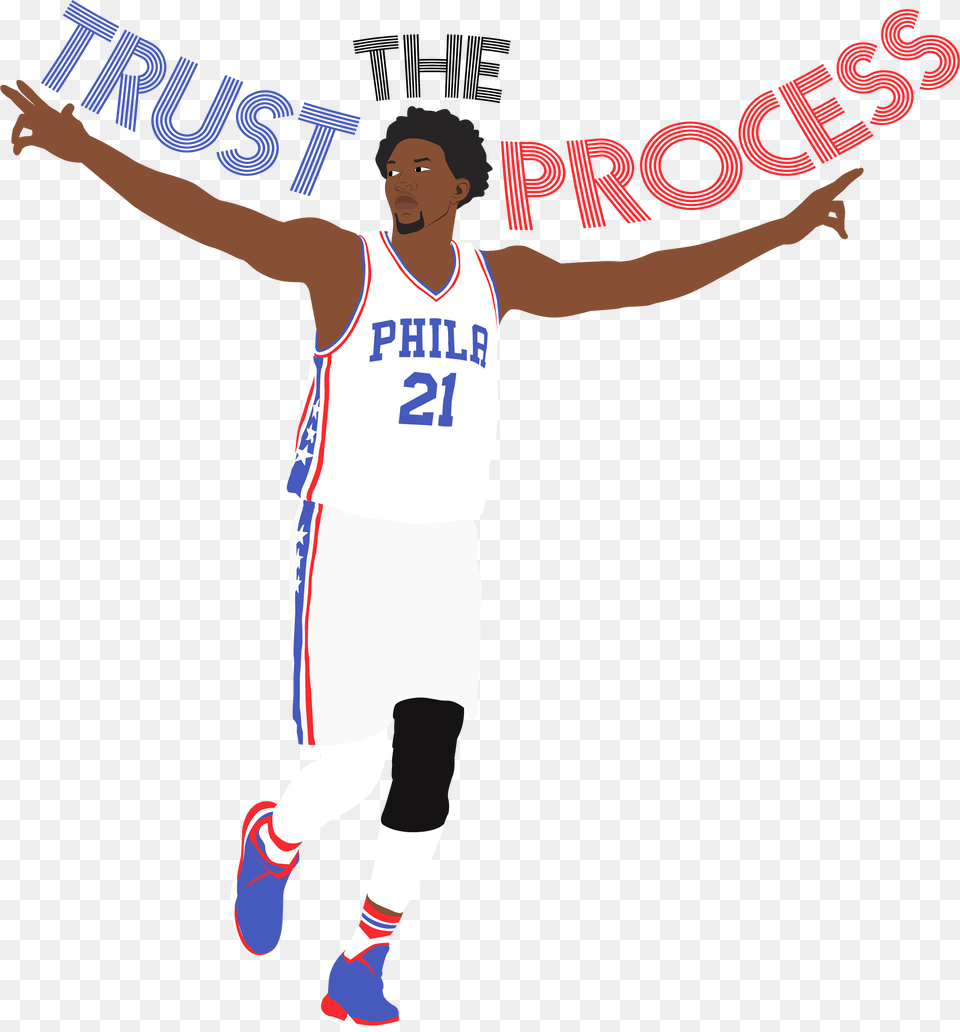 Nba Art Joel Embiid, Person, People, Shoe, Clothing Png Image