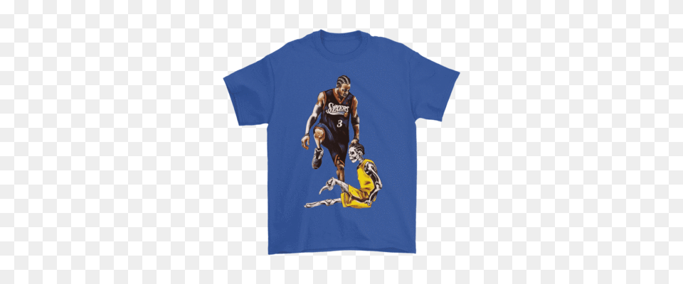 Nba Basketball Allen Iverson The Step Over Shirt Shirts, Clothing, T-shirt, Adult, Male Free Png Download