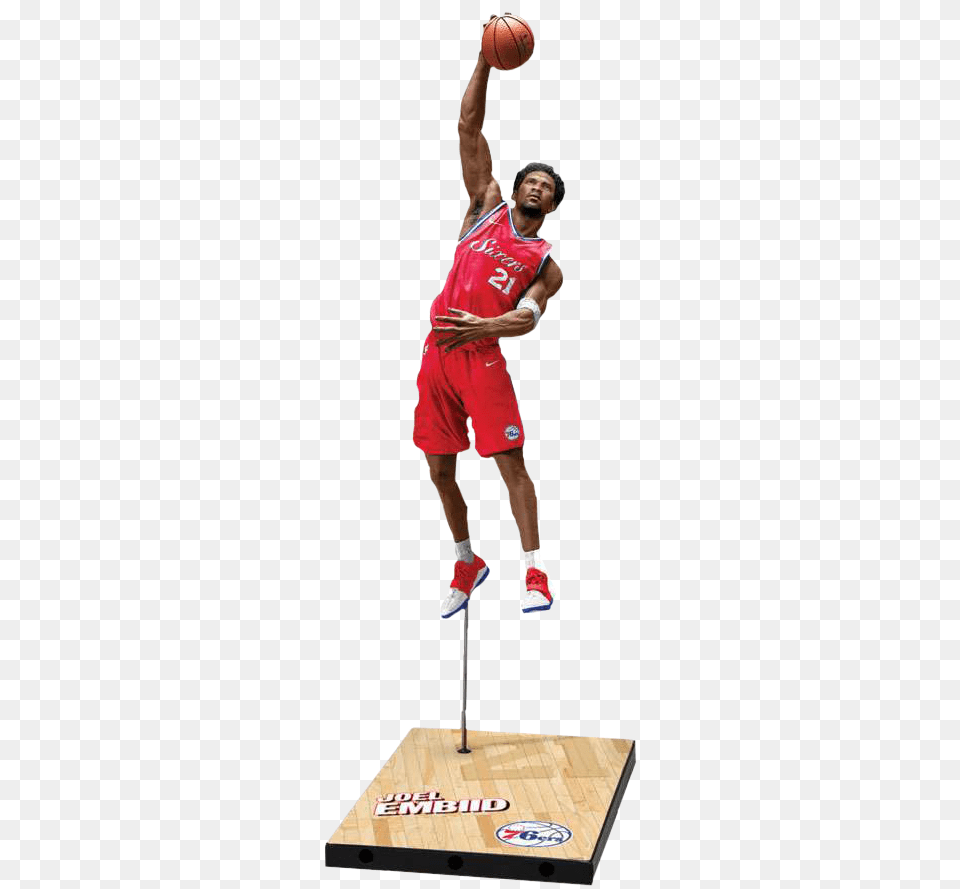 Nba Basketball Figurine Joel Embiid, Adult, Person, Man, Male Png
