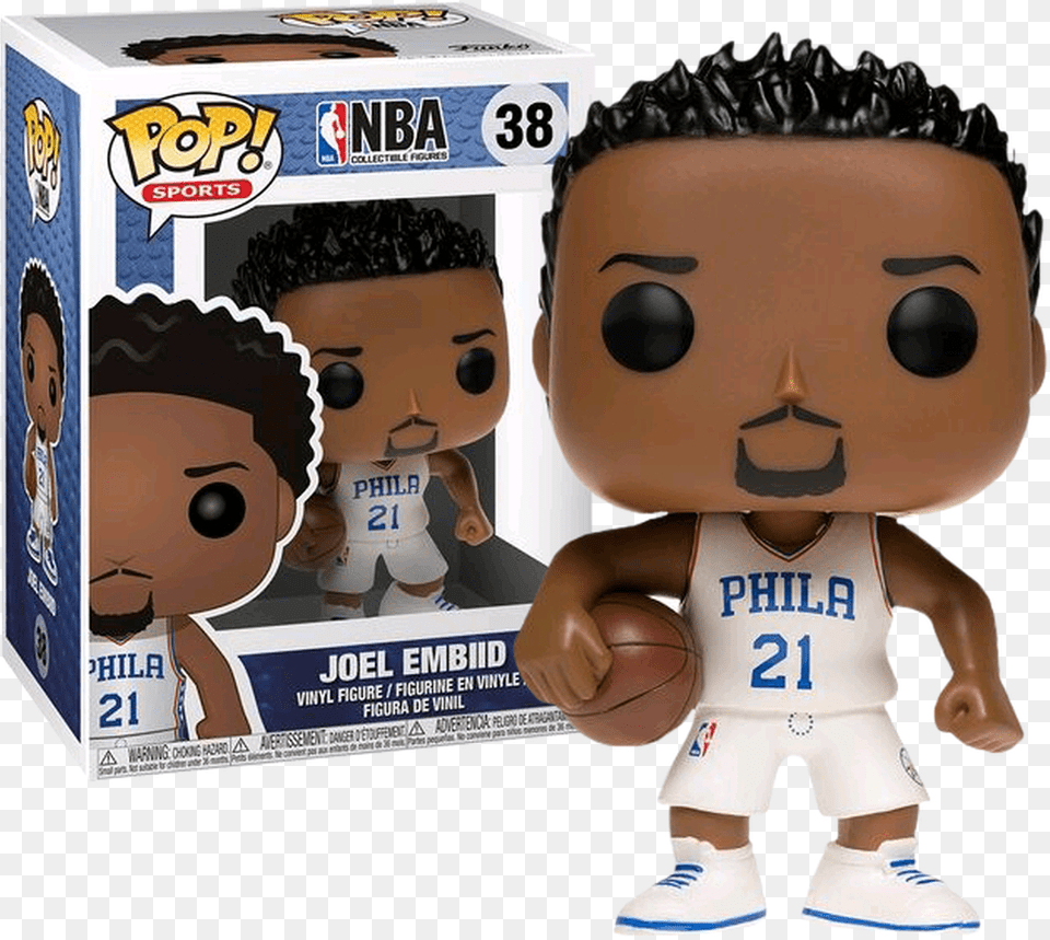 Nba Basketball Joel Embiid Pop Vinyl, Person, Baby, Face, Head Free Png Download