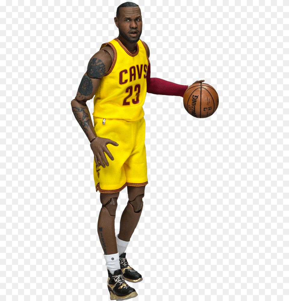 Nba Basketball Lebron James 19th Scale Enterbay Action Lebron James Standing Clothing, Footwear, Shoe, Person Free Transparent Png