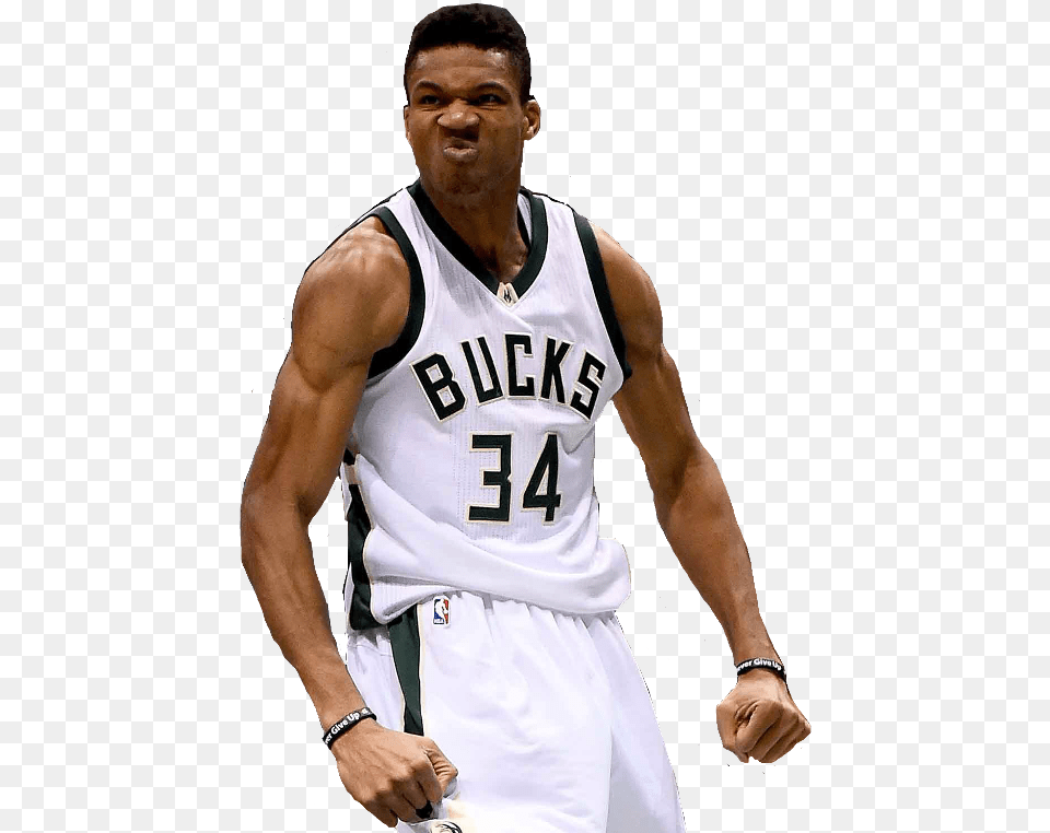 Nba Basketball Nba Basketball Greekfreak Greece Giannis Antetokounmpo Transparent Background, Shirt, Clothing, Adult, Person Png Image