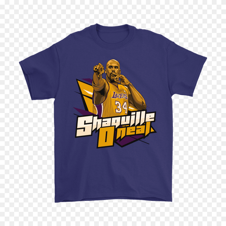Nba Basketball Shaquille Oneal Shirt Shirts, Clothing, T-shirt, Adult, Male Free Transparent Png