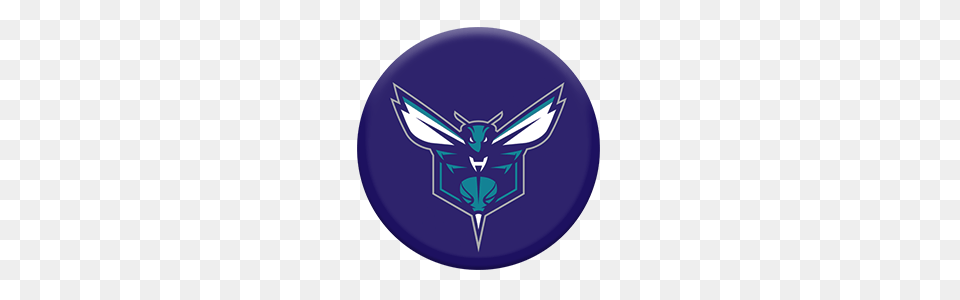 Nba Charlotte Hornets Logo Popsockets Grip, Emblem, Symbol Free Png Download