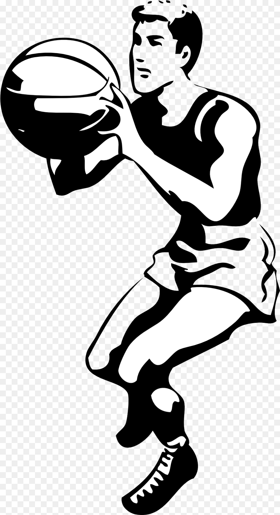 Nba Cliparts Download Free Clip Art Play Basketball Clipart Black And White, Stencil Png