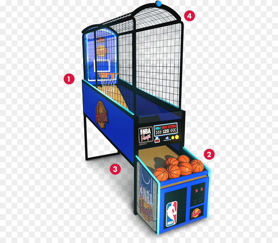 Nba Hoops Basketball Arcade Game Oem Parts Service Nba Hoops Arcade Game, Ball, Basketball (ball), Sport, Play Area Free Png Download