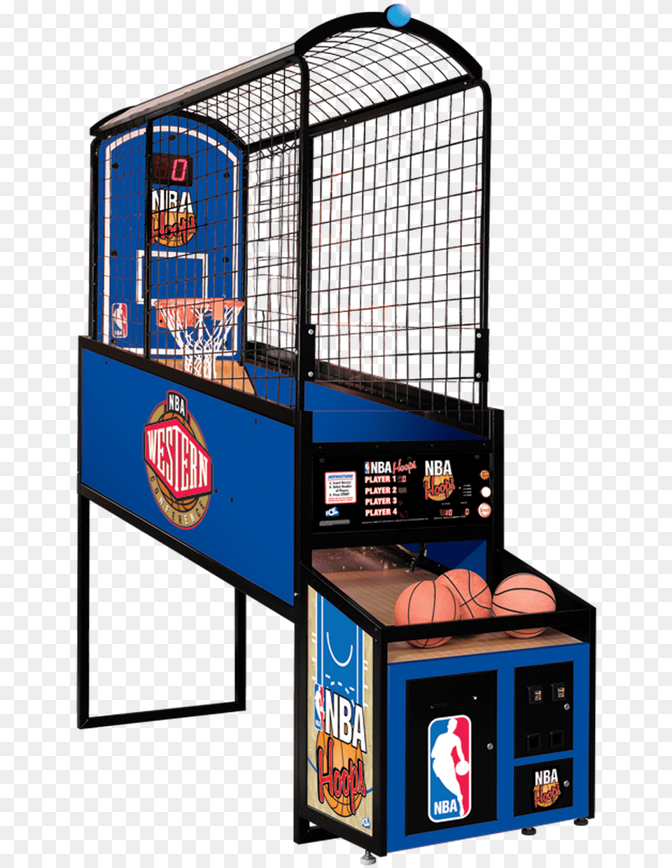 Nba Hoops Basketball Arcade Refurbished Basketball Hoop Arcade Game, Ball, Basketball (ball), Sport, Arcade Game Machine Free Png Download