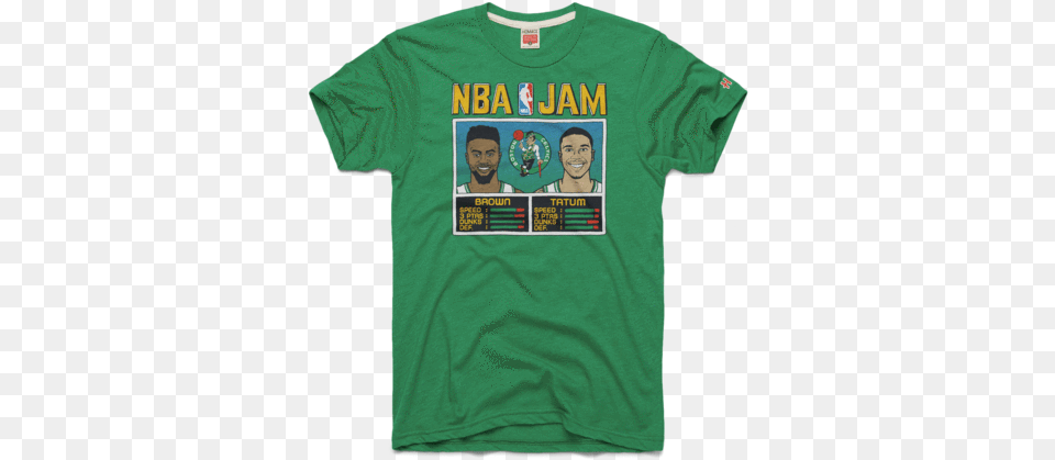 Nba Jam Celtics Shirt, Clothing, T-shirt, Adult, Male Free Transparent Png
