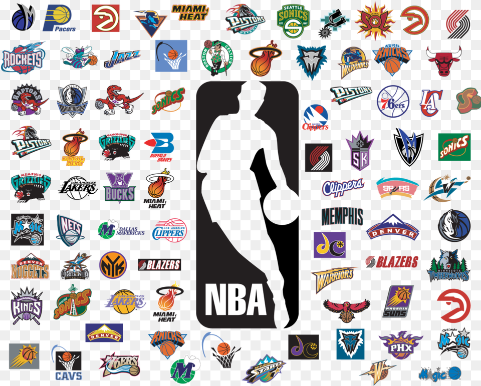 Nba Logo Bundle Svg Basketball Jpg Basketball Teams Usa Logos, Sticker, Adult, Male, Man Free Transparent Png