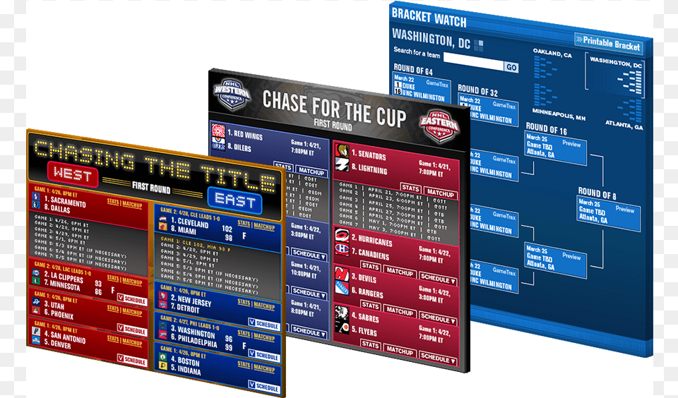 Nba Playoffs Nhl Playoffs And March Madness Interactive Graphic Design, Computer Hardware, Electronics, Hardware, Monitor Free Transparent Png