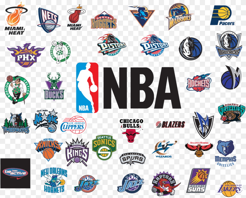 Nba Svg Basketball Nba Team Logo Vector, Badge, Symbol, Person Free Png Download