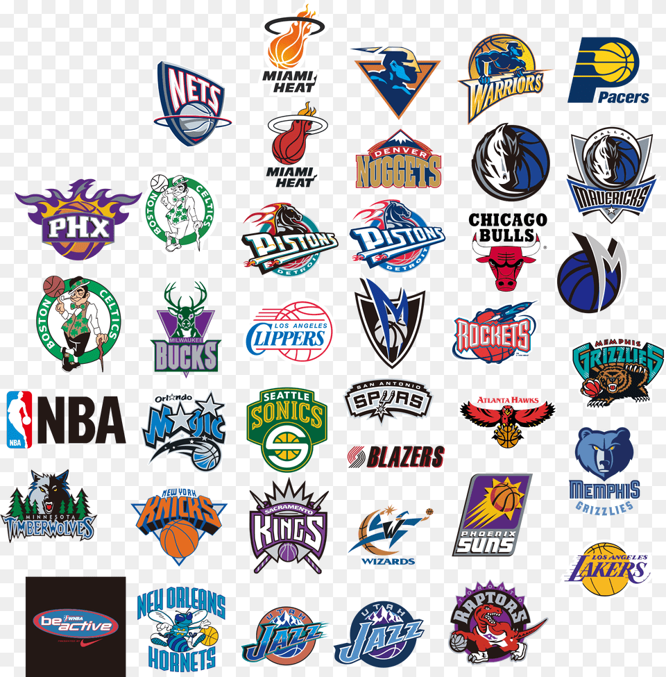 Nba Team Logos Picture Nba Teams Logo, Badge, Symbol, Person Free Png