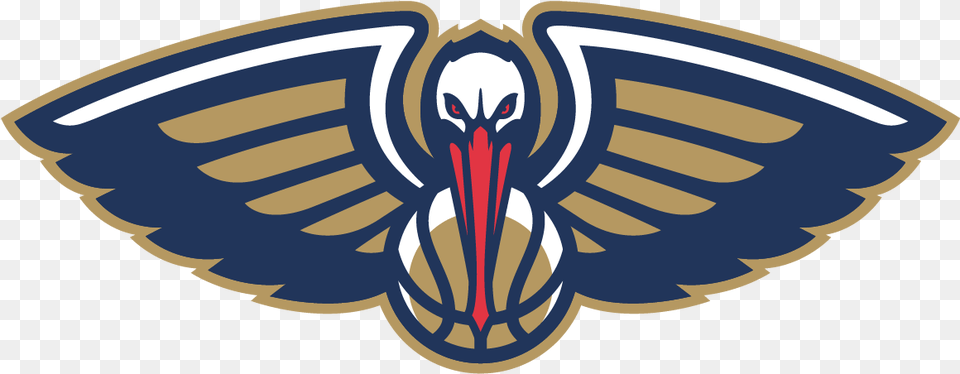 Nba Teams Logo Transparent New Orleans Pelicans Logo, Emblem, Symbol, Animal, Fish Free Png