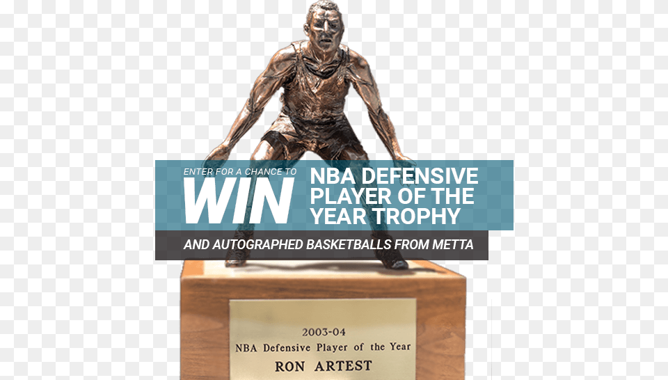 Nba Trophy Nba All Defensive Trophy, Adult, Male, Man, Person Free Png
